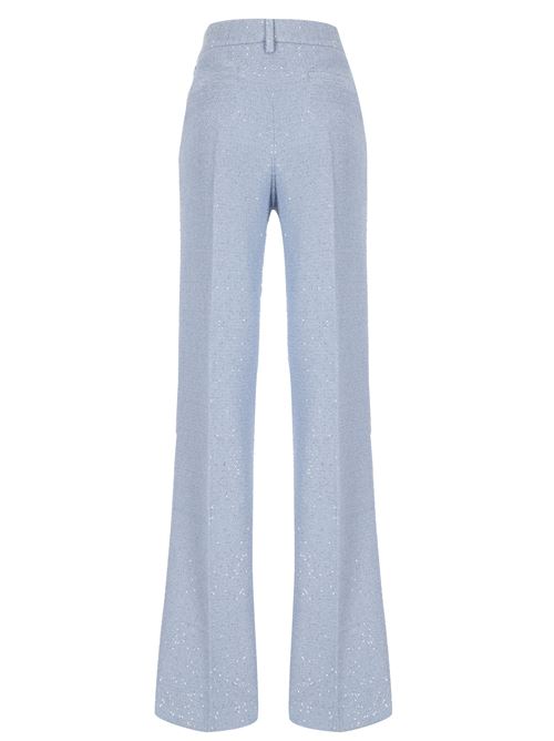 Aqua blue tweed bouclé pants ALESSANDRA RICH | FABX3841F43821871